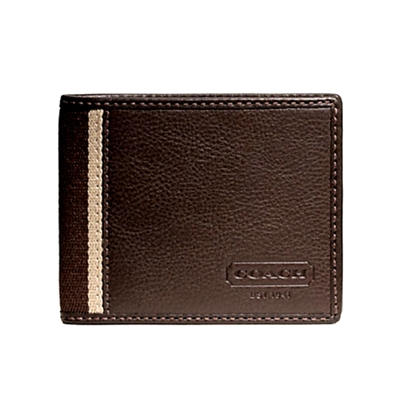 Coach Other - 25. COACH HERITAGE BROWN LEATHER MENS WALLET NWOT!